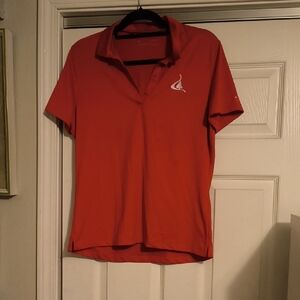 Under Armour Women's Red Short-Sleeve Athletic Polo